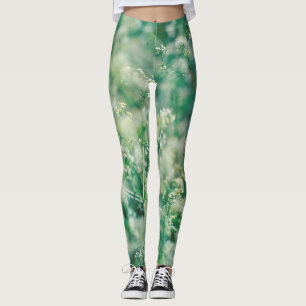 Grüngras Blätter Blume Pflanze Natur Leggings