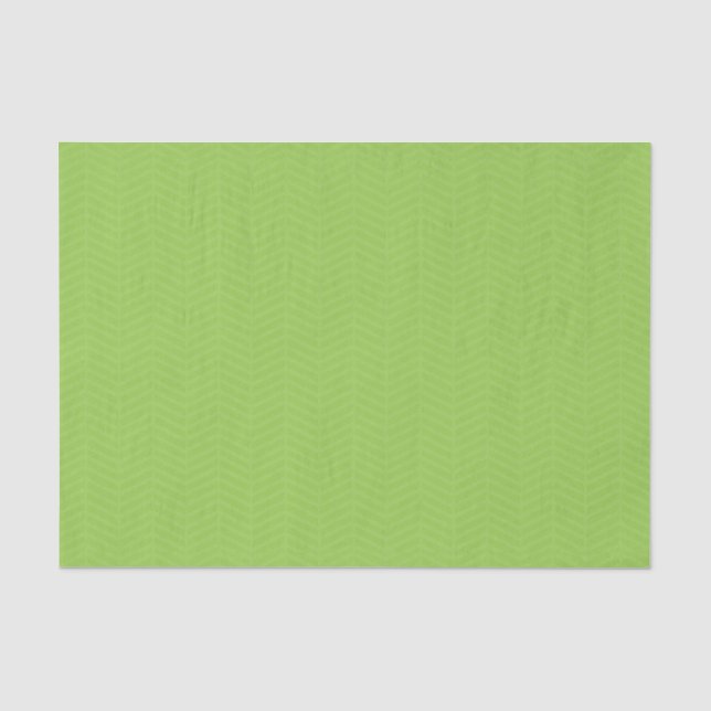 Grüngras gebrochen Zickzack Seidenpapier (Vorderseite)