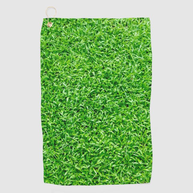 Grüngras Golfhandtuch (Vorderseite)