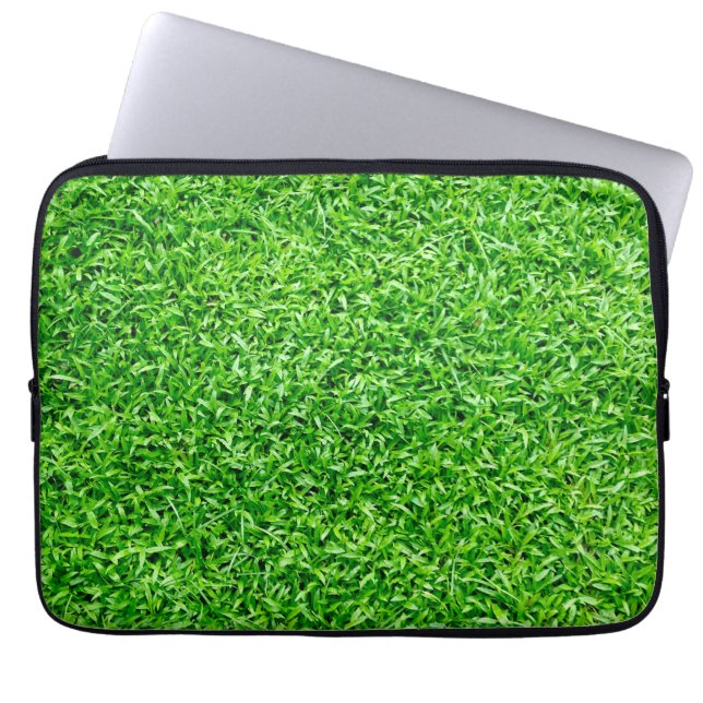 Grüngras Laptopschutzhülle (Vorderseite)