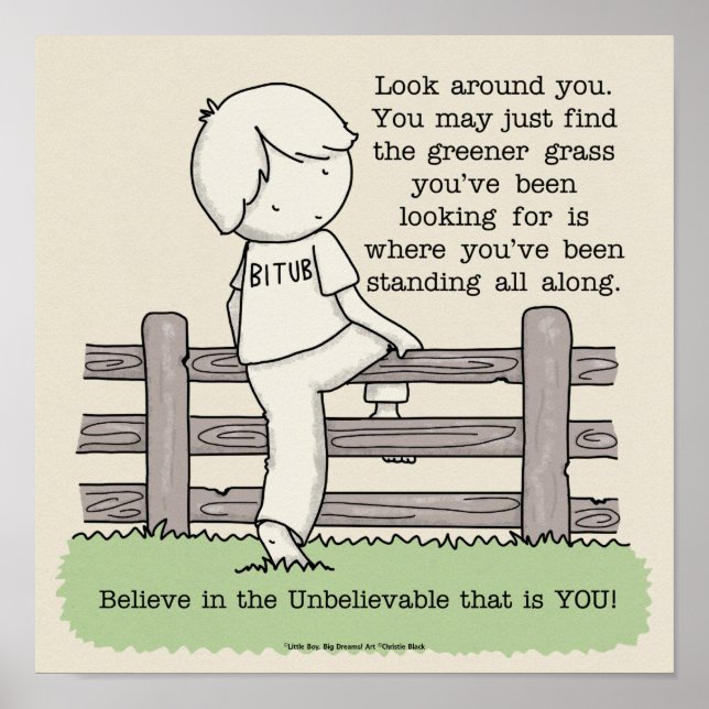 Grüngras Poster (Vorne)