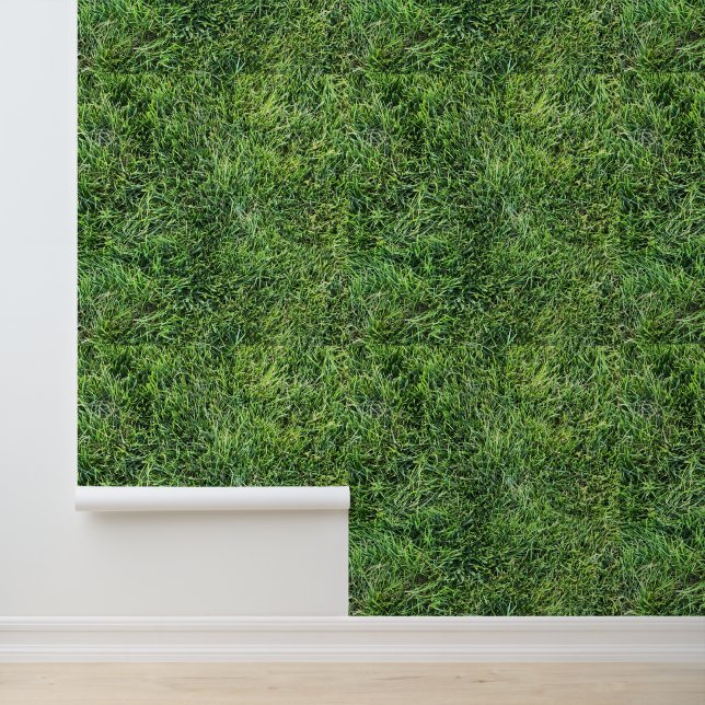 Grüngras, reales Foto-Muster Tapete (Anwendung)