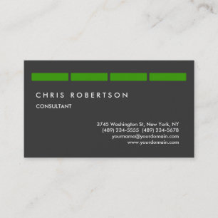 Grüngraue, attraktive, charmante Visitenkarte