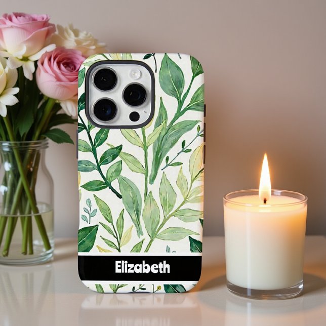 Grüngrün bemalt Botanisches Smartphone Zubehör Case-Mate iPhone Hülle (Von Creator hochgeladen)