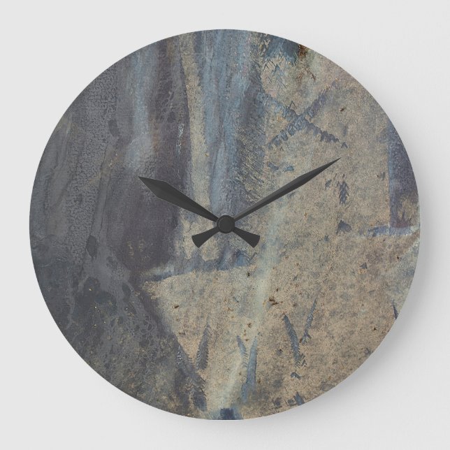 Grungy Abstrakt Slate Design  Große Wanduhr (Vorderseite)
