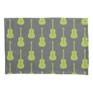 Grungy Akustikgitarre Polkadot limettgrün Kissenbezug