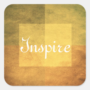 grungy Aquarell ähnliche grafische abstrakte 2 Quadratischer Aufkleber