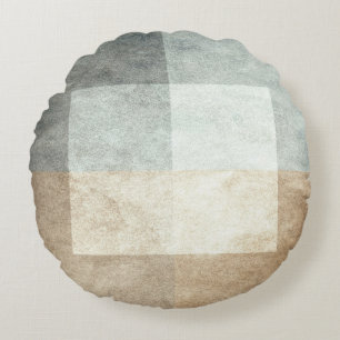 grungy Aquarell Ähnliches grafisches abstraktes Rundes Kissen