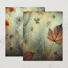 Grungy Autumnal Foggy Glass Window Scrapbook Paper