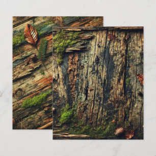 Grungy Autumnal Worwood und Moss Scrapbook Paper