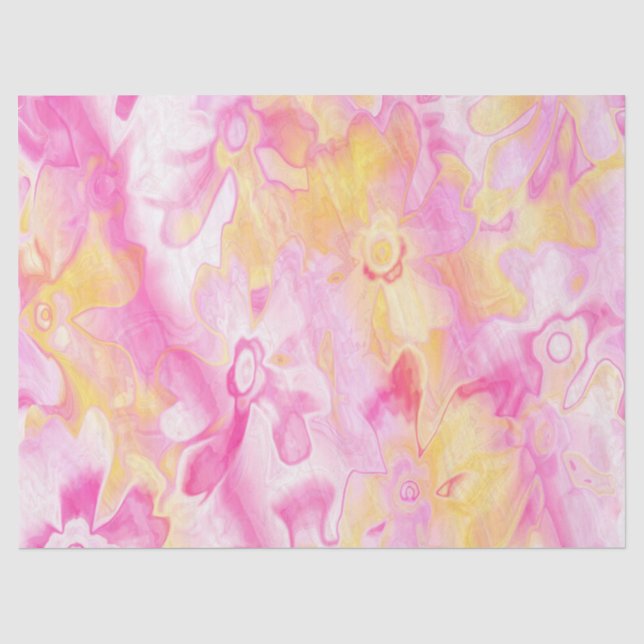 grungy-bemalt-Florals-10- Gewebepapier Seidenpapier (Vorderseite)