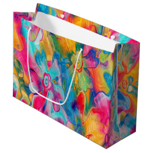 grungy-bemalt-Florals-16- Große Geschenktüte