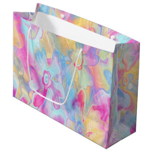 grungy-bemalt-Florals-5- Große Geschenktüte