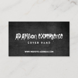 Grungy Black Chalkboard Business Card für Band/DJs Visitenkarte