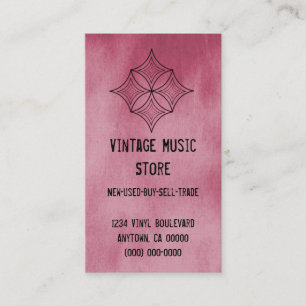Grungy Diamond Business Card, Magenta Visitenkarte