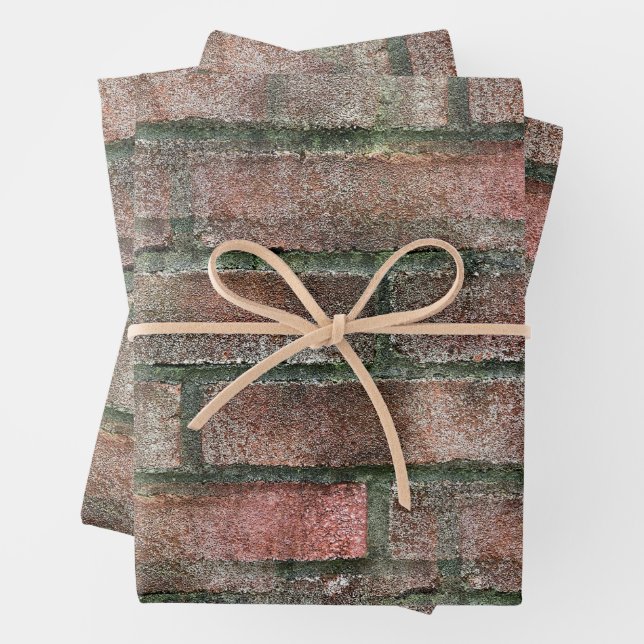 Grungy Dirty Moldy Brick Wall Geschenkpapier Set (Beispiel)