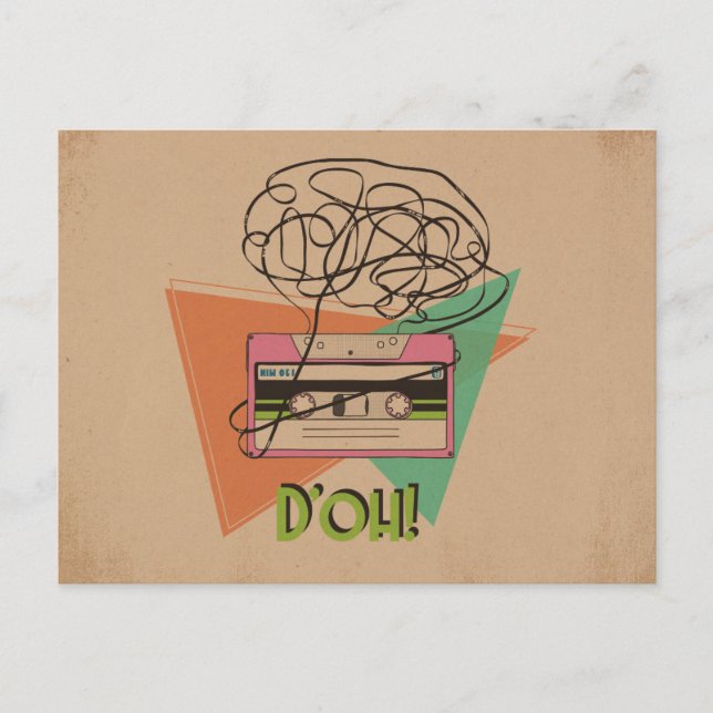 Grungy D'oh Tape Postkarte (Vorderseite)