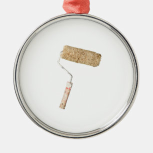 Grungy Farbenrolle Silbernes Ornament