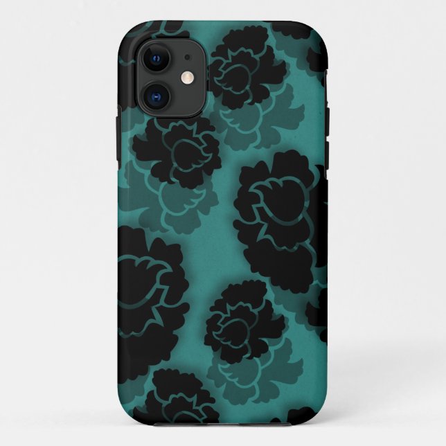 Grungy Floral Decadence BT iPhone 5 Fall, Aquamari Case-Mate iPhone Hülle (Rückseite)