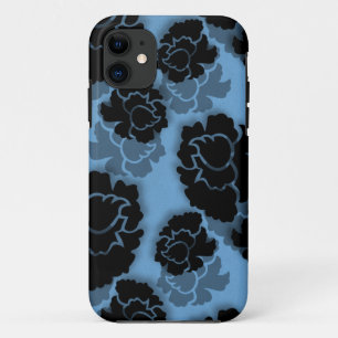 Grungy Floral Decadence BT iPhone 5 Fall, Blau 11 Hülle