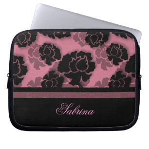 Grungy Floral Decadence Electronics Bag, rosa Laptopschutzhülle