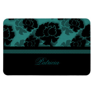 Grungy Floral Decadence Flexi Magnet, Aquamarin Magnet