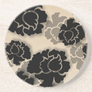 Grungy Floral Decadence Untersetzer, Elfenbein Sandstein Untersetzer