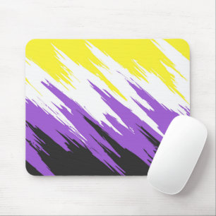 Grungy Funky ZigZag Abstrakte Flag für nichtbinäre Mousepad