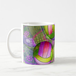 Grungy Girly Volleyball Kaffeetasse