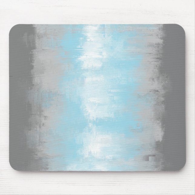 Grungy Glitchy Funky Abstrakt Demiboy Pride Flag Mousepad (Vorne)