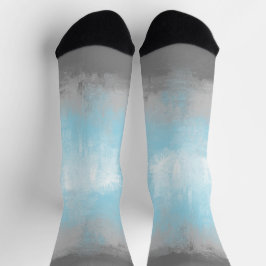 Grungy Glitchy Funky Abstrakt Demiboy Pride Flag Socken