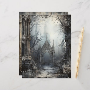 Grungy Gothy Winter Paper Craft Cardstock
