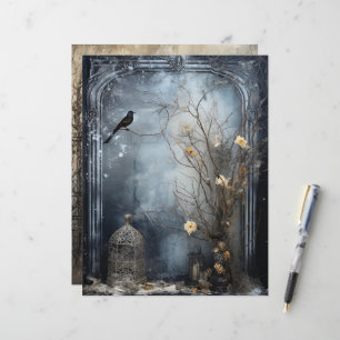 Grungy Gothy Winter Paper Craft Cardstock
