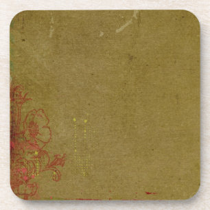 Grungy Graffiti mit rotem Blümchen Getränkeuntersetzer