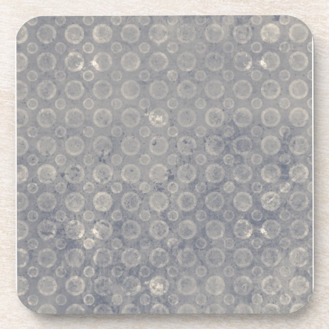 Grungy Gray Blue Circles Untersetzer (Vorderseite)