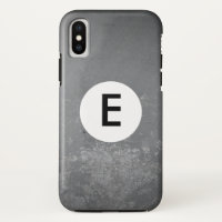 Grungy Gray-Monogramm-gezeichnet Muster