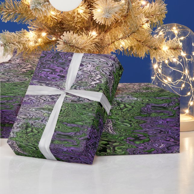 Grungy Groovy Funky Trippy Genderqueer Pride Geschenkpapier (Feiertage)