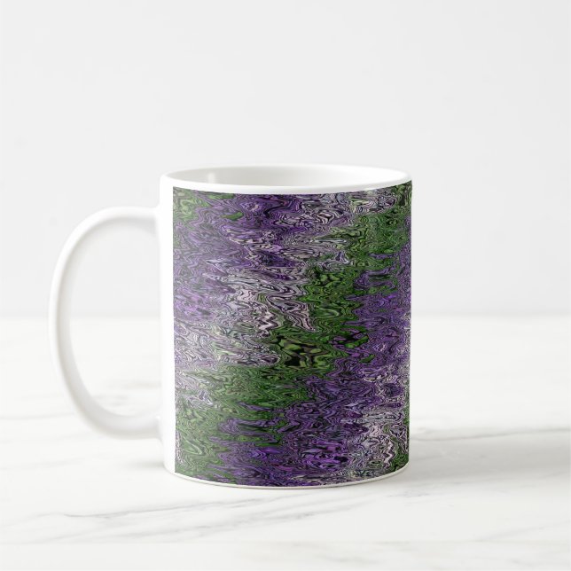 Grungy Groovy Funky Trippy Genderqueer Pride Kaffeetasse (Links)