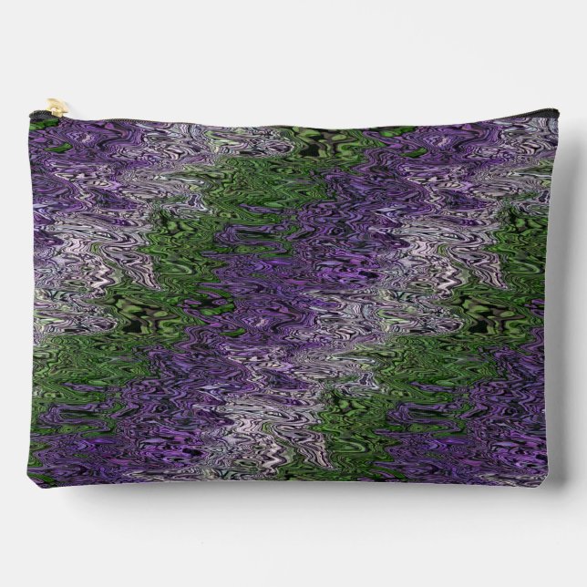 Grungy Groovy Funky Trippy Genderqueer Pride Zubehörtasche (Vorderseite)