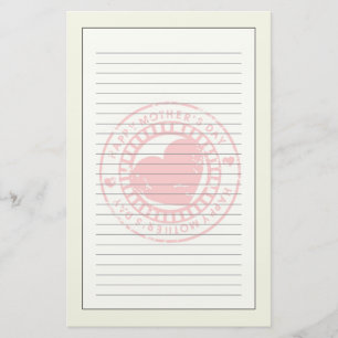 Grungy GummiBriefmarke für den glücklichen Tag d Briefpapier