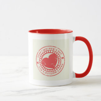 Grungy GummiBriefmarke für den glücklichen Tag der Tasse