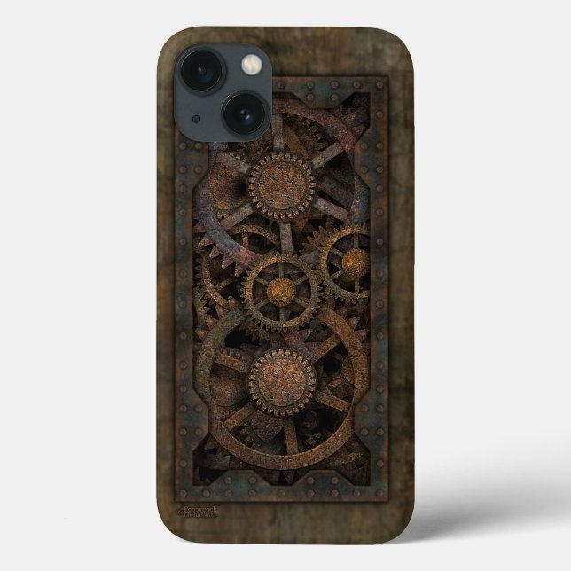 Grungy industrielle Steampunk Maschine Case-Mate iPhone Hülle (Rückseite)