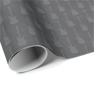 Grungy Klassische E-Gitarre Polka-Punkte tonal gra Geschenkpapier
