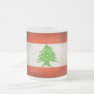 Grungy Libanon Flag Mattglastasse