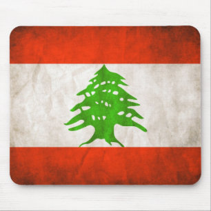Grungy Libanon Flag Mousepad