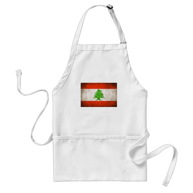 Grungy Libanon Flag Schürze (Vorne)