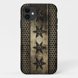 Grungy Metal Chicago-Flagge Case-Mate iPhone Hülle