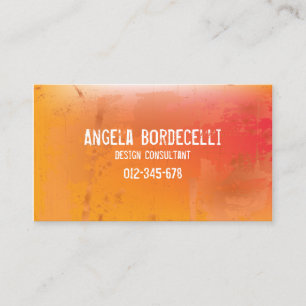 Grungy Misproject Orange Business Card Visitenkarte