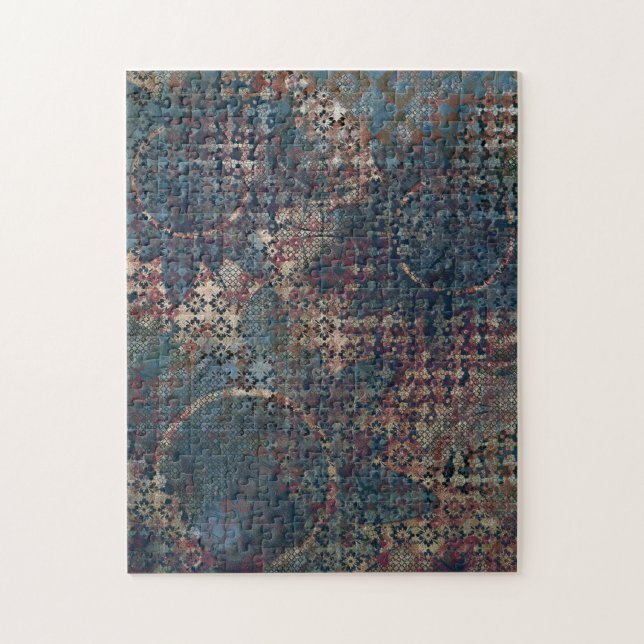 Grungy Muster mit Messy Patchwork of Textures Puzzle (Vertikal)