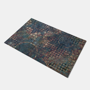 Grungy Muster mit unordentlichem Patchwork von Fußmatte